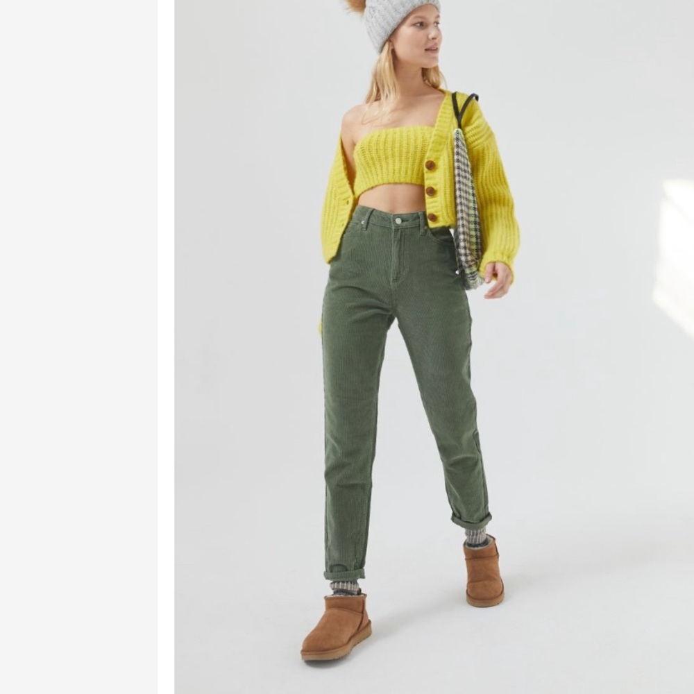 UO BDG Color Corduroy High-Waisted Mom Pant